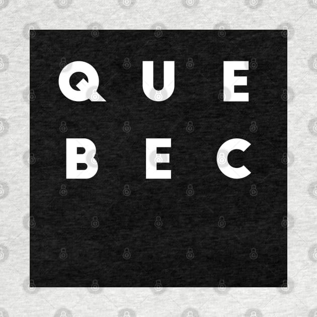 Quebec | Black square, white letters | Canada by Classical